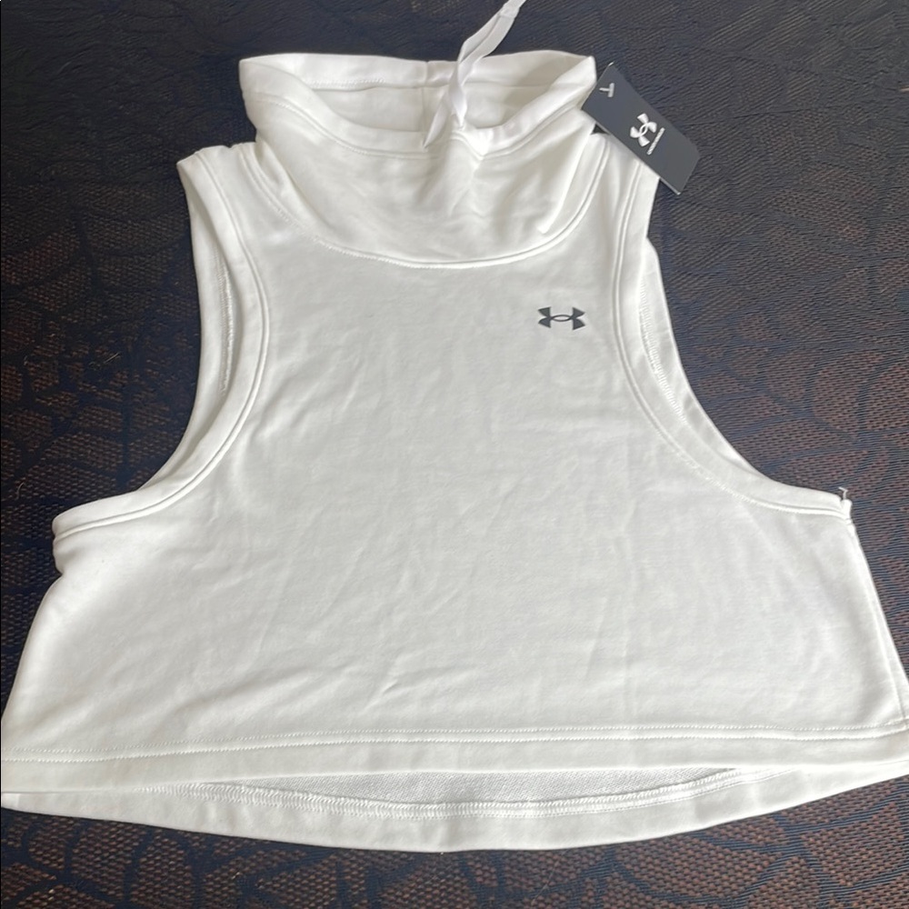 Under Armour White Crop Tank Top Sleeveless